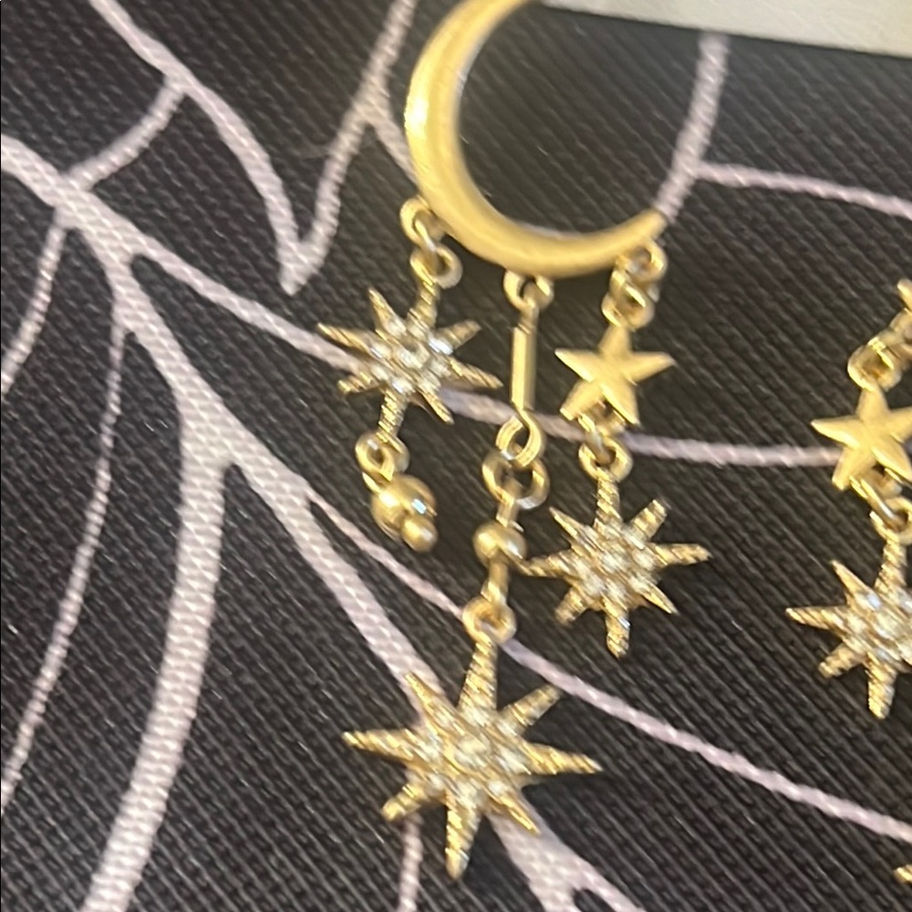 Free People Gold Star Dangle Earrings - Picture 2 of 5